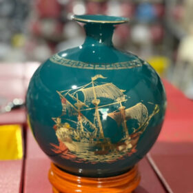 Bình hút lộc in logo màu xanh lục họa tiết thuận buồm xuôi gió XG-BHL05