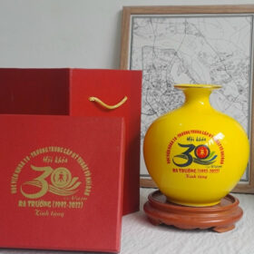 Bình hút lộc in logo hội khóa ngày ra trường màu vàng XG-BHL12