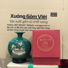 Bình hút lộc in logo men xanh lá họa tiết thuyền buồm XG-BHL29