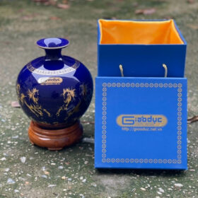 Bình hút lộc in logo màu xanh coban họa tiết bát mã XG-BHL32