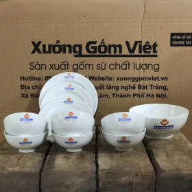Bộ bát đĩa in logo Lienvietpostbank màu trắng XG-BD17