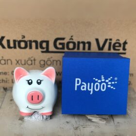 Heo đất in logo Payoo size nhỏ màu hồng XG-HĐ07