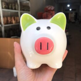 Heo đất in logo Vietinbank size nhỏ màu xanh lá XG-HĐ02