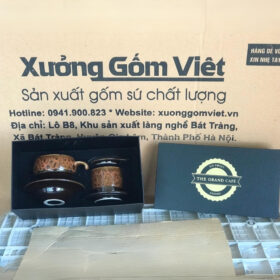 Phin pha cà phê in logo THE GRAND CAFÉ men nâu hỏa biến XG-LS75