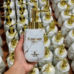 Bộ dụng cụ nhà tắm in logo Florence Vân đá XG-BDGST01