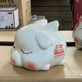 Heo đất tiết kiệm in logo GeneralI dáng nằm ngủ XG-HĐ12